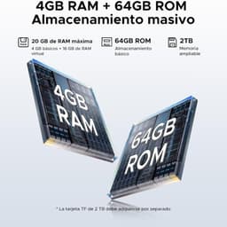Doogee Tab A9+ 11 4GB/64GB WiFi Negro - capacidad de memoria