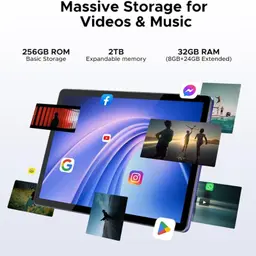 Doogee Tab G6+ 11" 8GB/256GB WiFi+4G Negro - capacidad de memoria