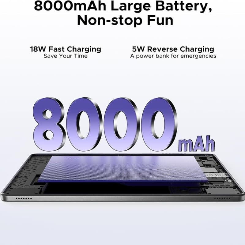 Doogee Tab G6+ 11" 8GB/256GB WiFi+4G Negro - capacidad de la batería