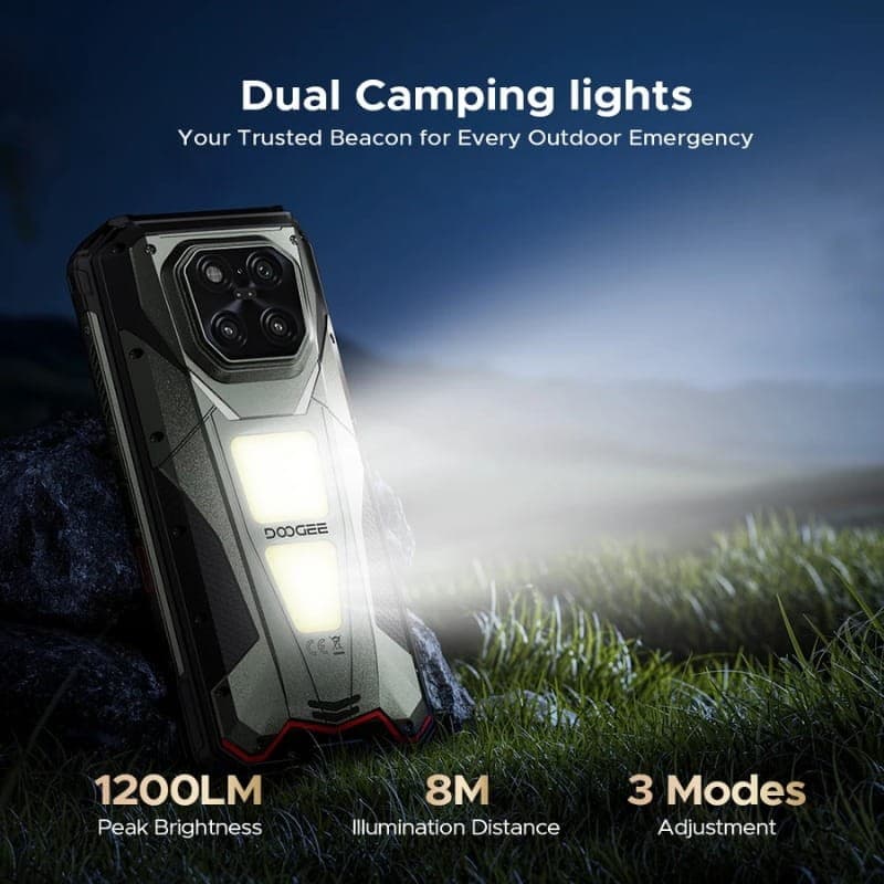 Doogee V Max LR 5G 16Go/512Go Gris - lampe de camping