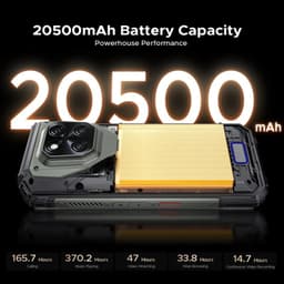 Doogee V Max Play 5G 16Go/512Go Noir - capacité de la batterie