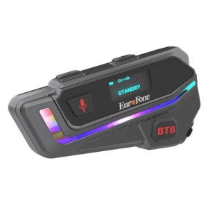 EuroFone BT8-A Mesh 6 conductores conversación simultánea - Intercomunicador para Moto