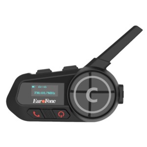 EuroFone S6-SC-B Mesh 6 conductores conversación simultánea - Intercomunicador para Moto