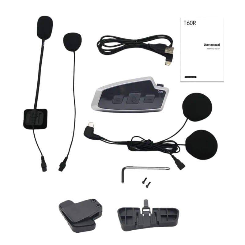 EuroFone T60R Mesh 32 conductores conversación simultánea - Intercomunicador para Moto - Ítem3