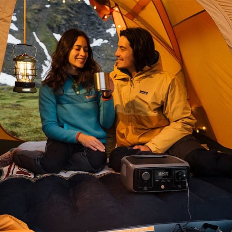 EcoFlow RIVER 3 UPS + Painel Solar 45W USB-C - diseñada para camping