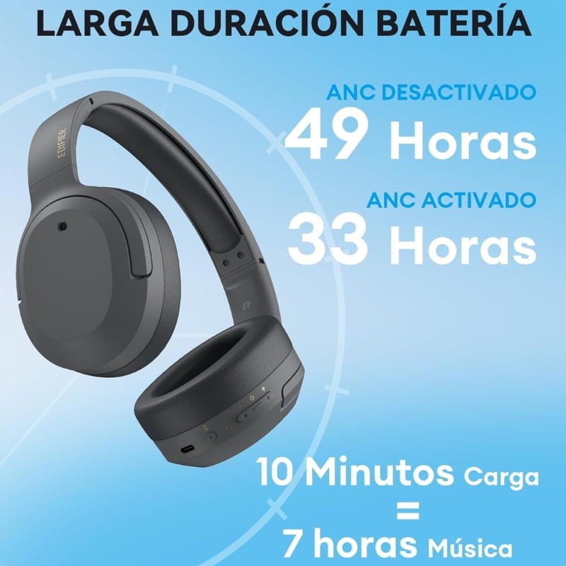 Edifier W820NB Plus ANC Cinzento - Auscultadores Bluetooth - Item4