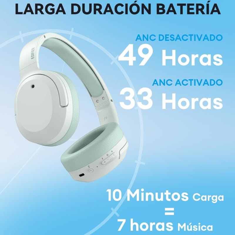 Edifier W820NB Plus ANC Verde - Auscultadores Bluetooth - Item4