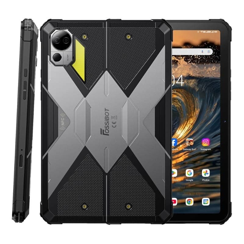 Fossibot DT3 10,4 12GB/256GB 5G Cinzento Rugged - vista frontal
