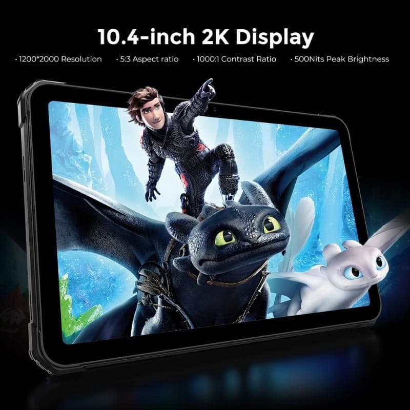Fossibot DT3 10,4 12GB/256GB 5G Cinzento Rugged - ecrã
