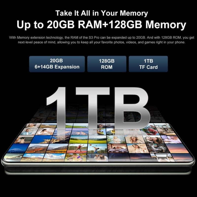 Fossibot S3 Pro 6GB/128GB Verde - capacidad de memoria