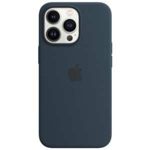 Capa em silicone com MagSafe para iPhone 13 Pro Max Azul Abissal