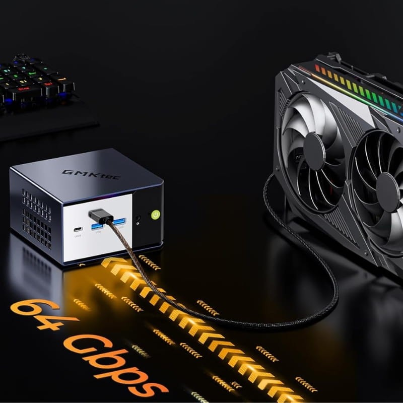 GMKtec NucBox EVO X1 Ryzen AI 9 HX370/32GB LPDDR5 X/1TB SSD Win 11 Preto - Item6