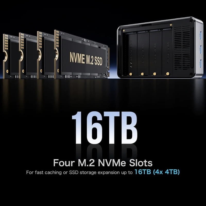 GMKtec NucBox G9 Intel Twin Lake N150/12GB LPDDR5 RAM/64GB eMMC/1TB SSD M.2 /Quatro compartimentos e sistema duplo/W11 - Item4