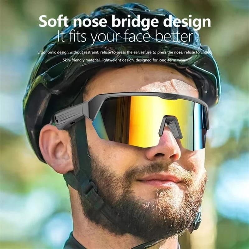 Óculos Inteligentes para Ciclismo Preto - ajuste confortável