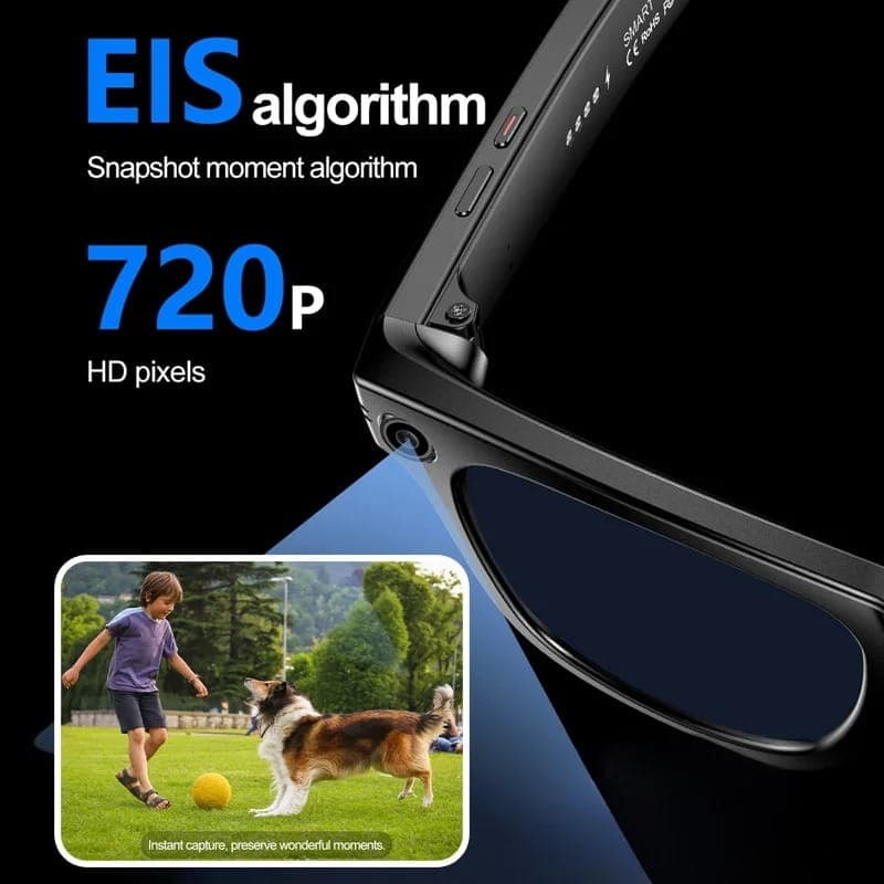 Lunettes intelligentes W600 avec caméra IP65 Noir - algorithme EIS