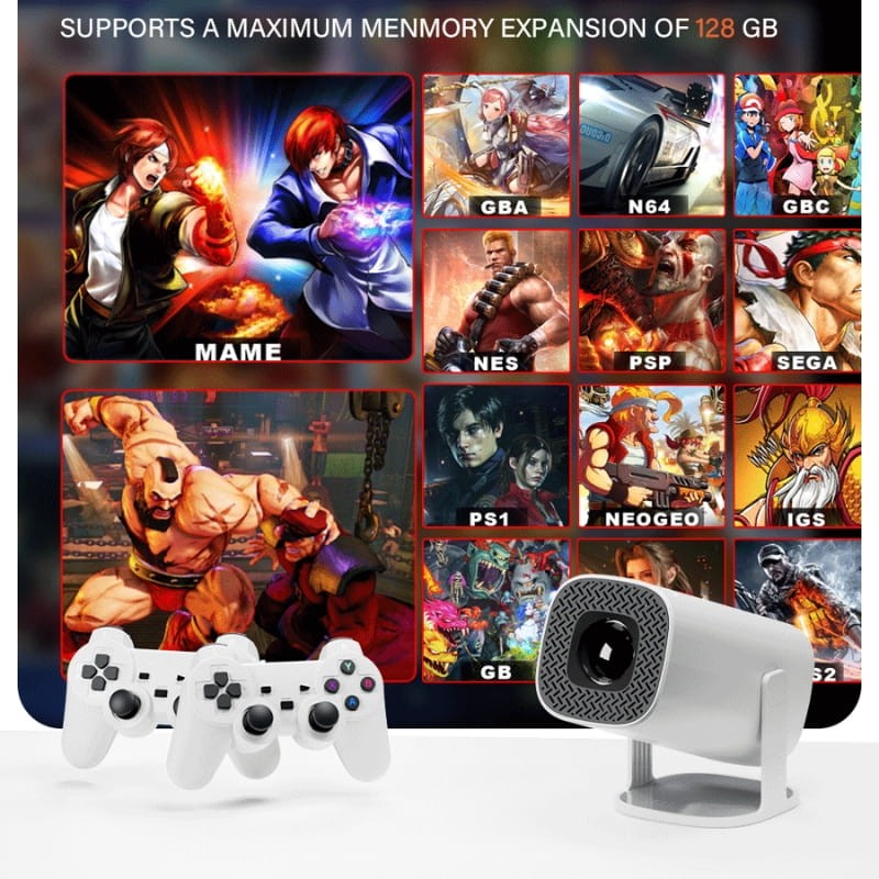 Game Projector P30 Max 1Go/8Go Android 11 + 2 manettes - Ítem1