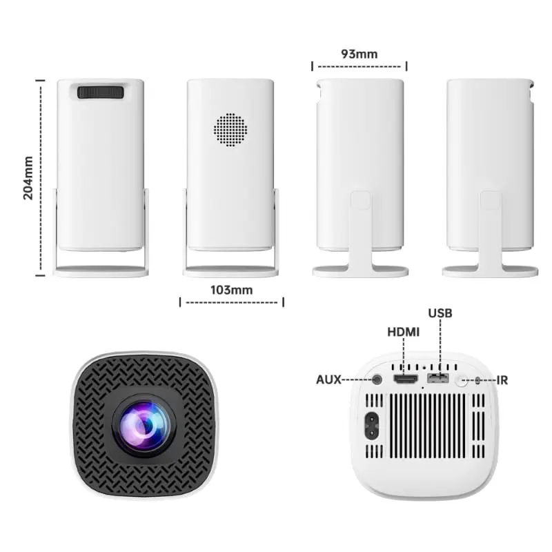 Game Projector P30 Max - dimensiones e interfaz