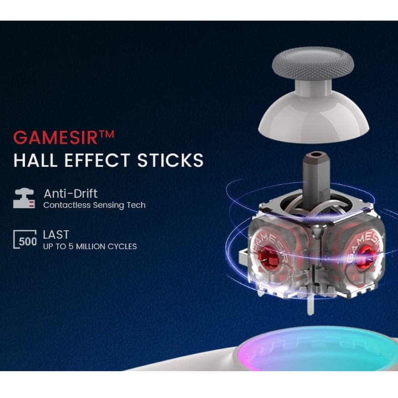 GameSir T4n Nova Branco - Efeito Hall