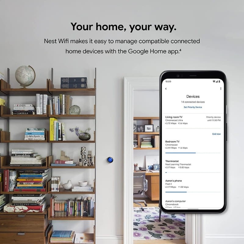 Google Nest WiFi AC2200 Router + 2 Pontos - Item5