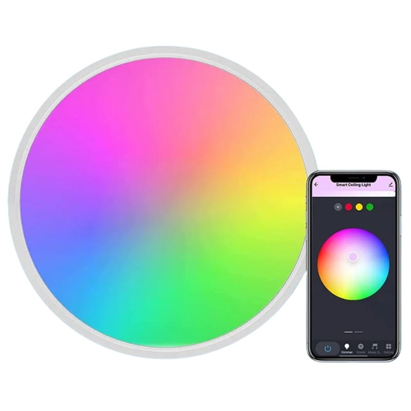 Gosund LB12 300mm RGB WiFi/Bluetooth Blanco - Lámpara de Techo Inteligente - Ítem7