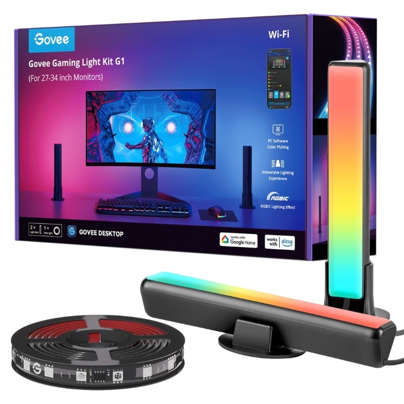 Govee H6608 PC Monitor Pro Kit - Fita de luz LED + Barra de luz LED - Item