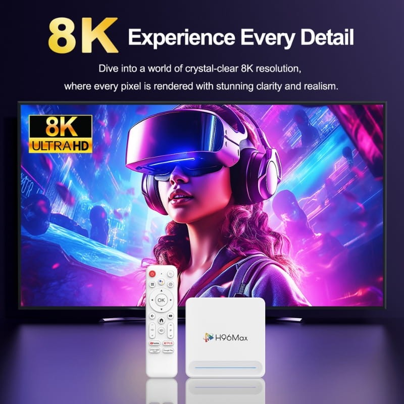 H96 Max H618 Plus 4GB/128GB 8K WiFi6 Android 14 Branco - Item4