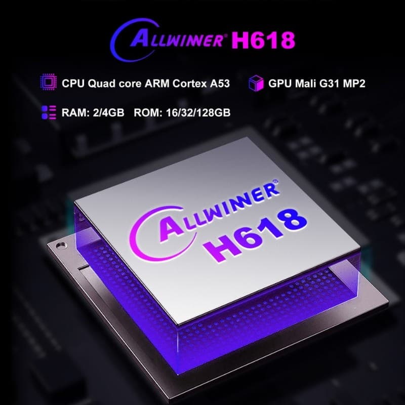 H96 Max H618 Plus 2Go/16Go 8K WiFi6 Android 14 - processeur allwinner