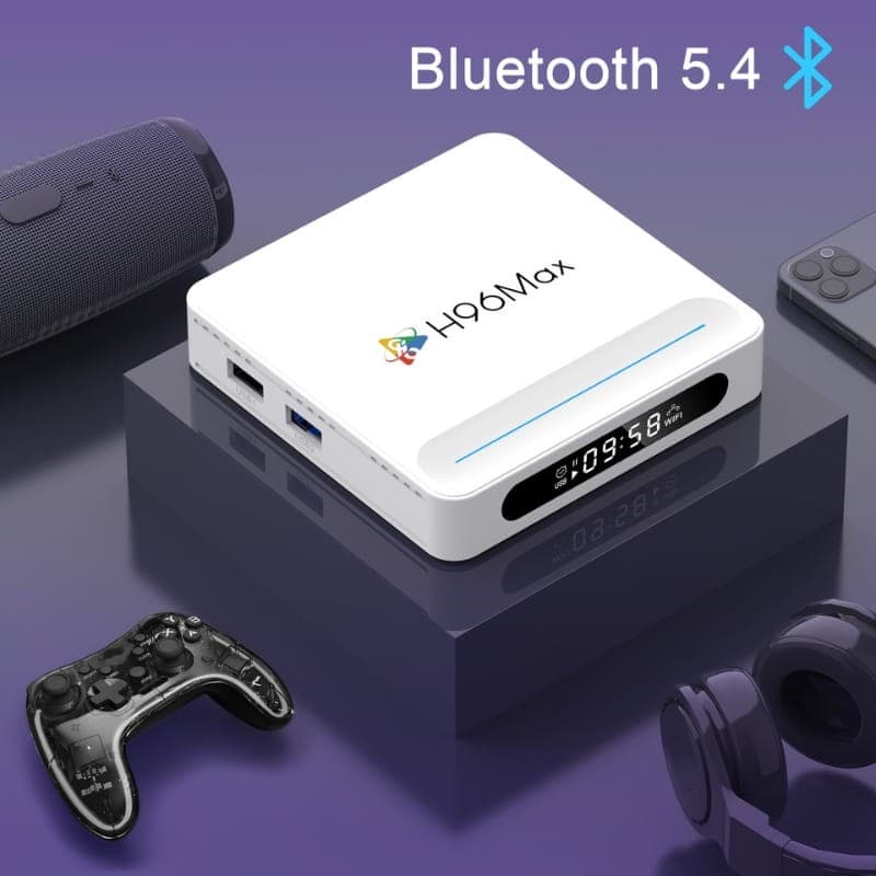 H96 Max H618 Plus 2Go/16Go 8K WiFi6 Android 14 - Connectivité Bluetooth