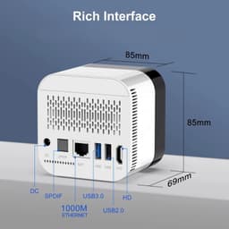 H96 Max H728 4GB/32GB Android 14 Blanc - ports