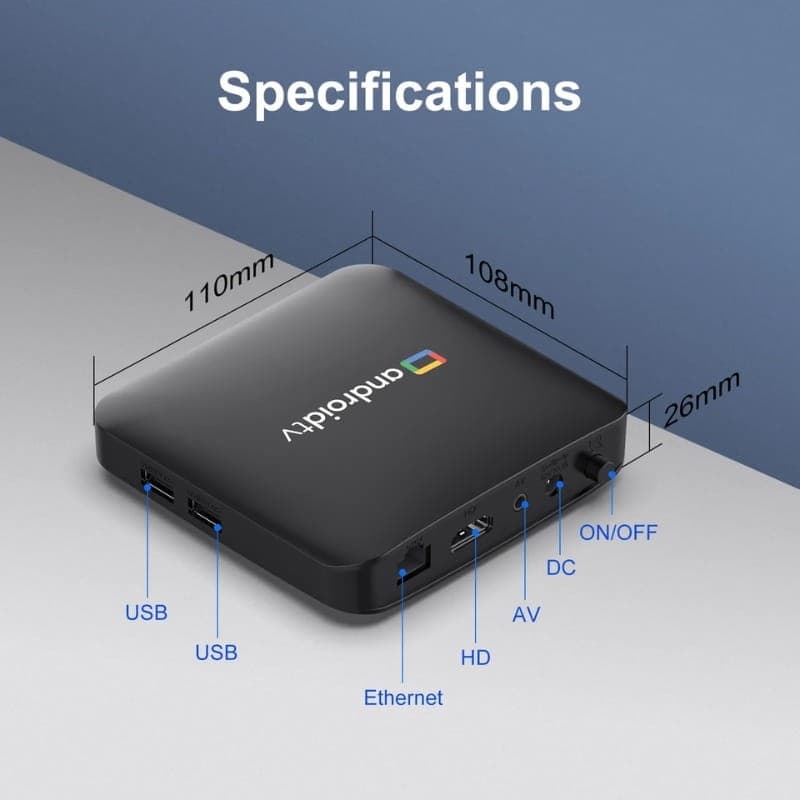 H96 Max S905L3 2Go/8Go 4K WiFi Dual Band Android 14 - interface