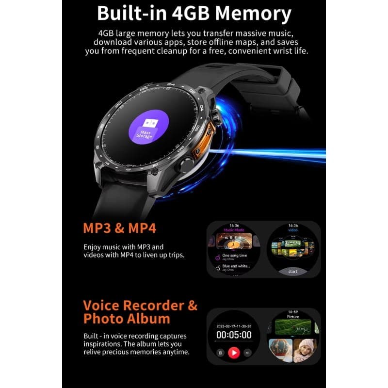 HD300 Pro Naranja - Reloj Inteligente  - memoria interna