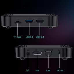 HK1 Rbox K8S RK3528 4GB/64GB Android 13 Preto - Android TV - portas