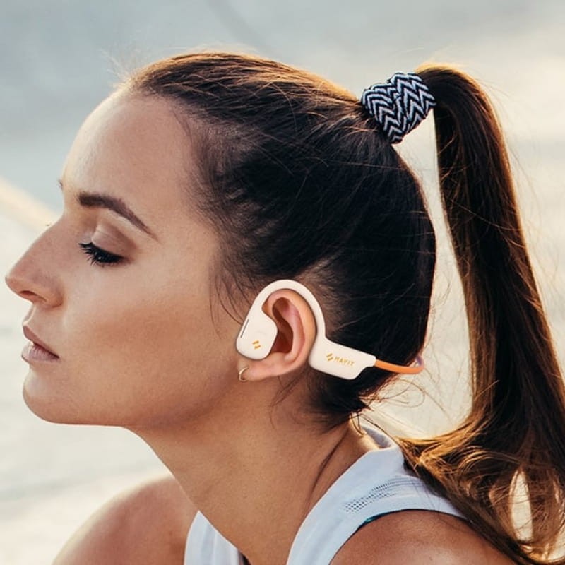 Havit Freego 1 Air Branco/Laranja - Auscultadores Bluetooth - Item5
