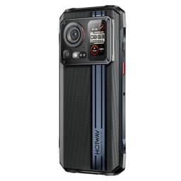 Hotwav Cyber 15 12GB/256GB Preto - Telemóvel robusto - Vista traseira de 45 graus