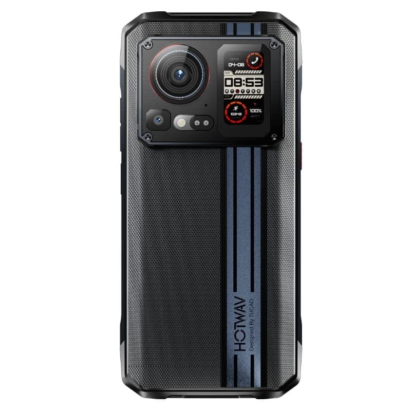 Hotwav Cyber 15 12GB/256GB Preto - Telemóvel robusto - vista traseira 