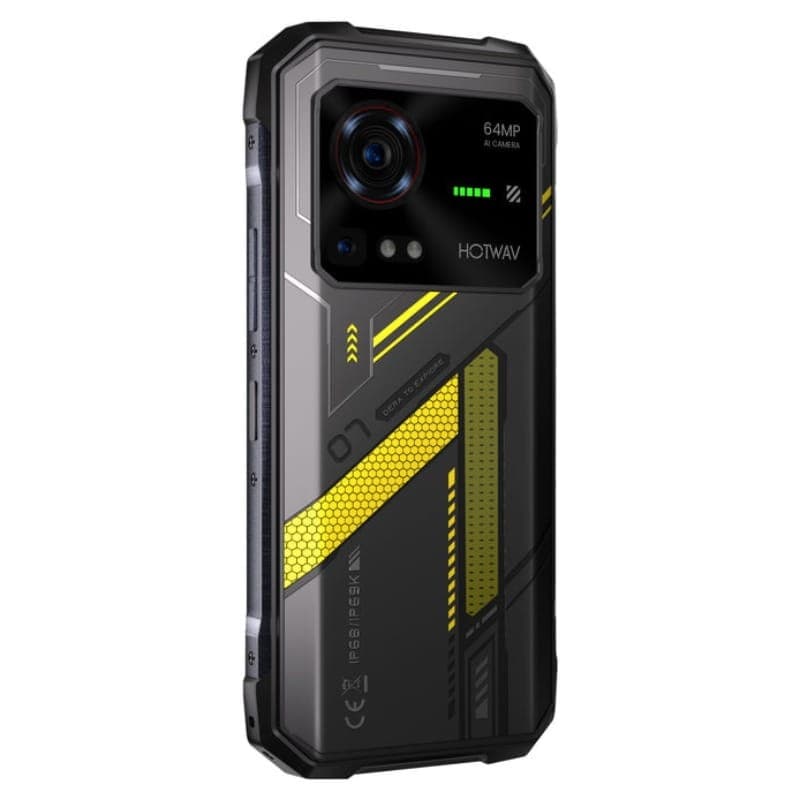Hotwav Hyper 7 5G 8GB/256GB Amarillo Rugged - vista trasera