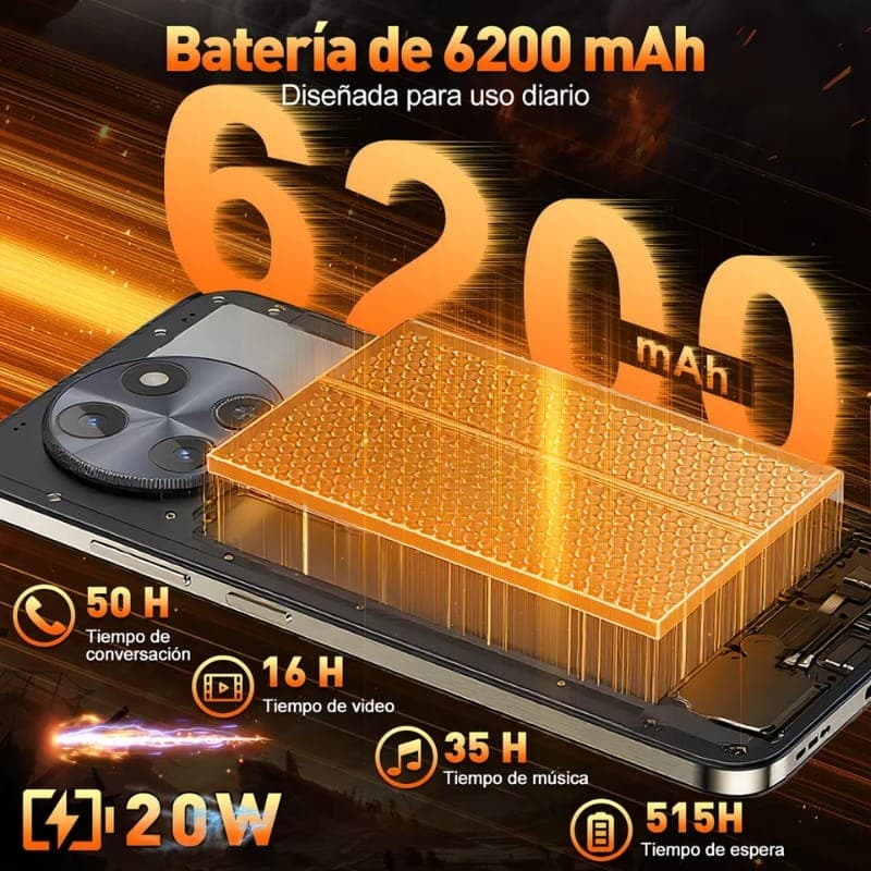 Hotwav Note 18 GT 8GB/256GB Dual SIM Verde - capacidade da bateria