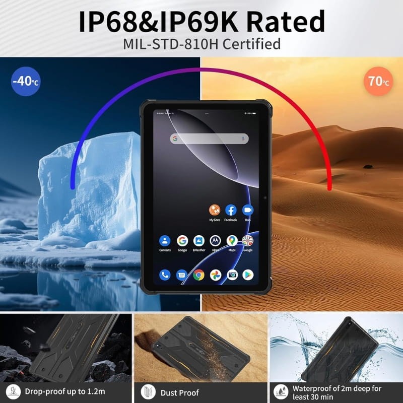 Hotwav R10 Pro 10,1 8GB/256GB WiFi + 4G Naranja Rugged - Ítem4