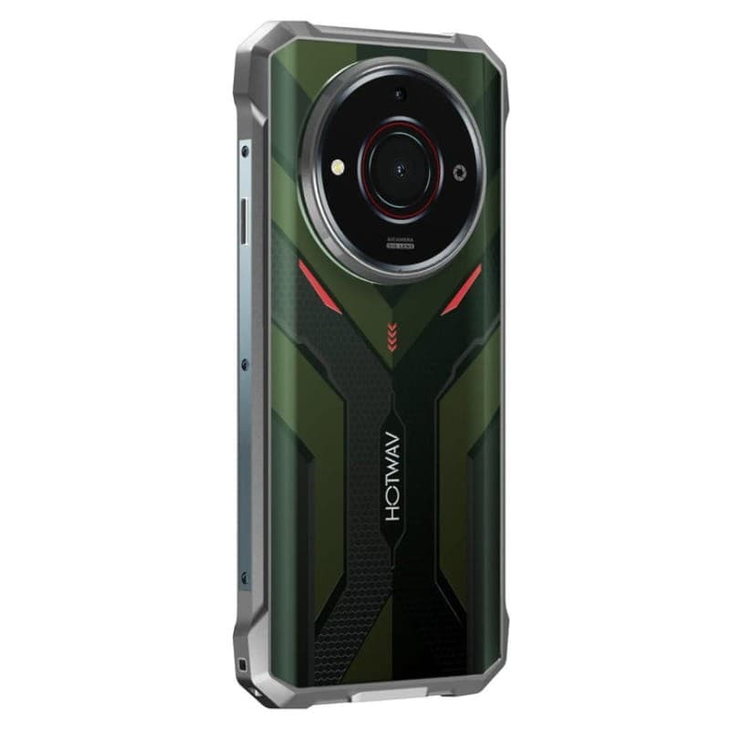 Hotwav T7S 4GB/128GB Verde Rugged - vista traseira a 45 graus