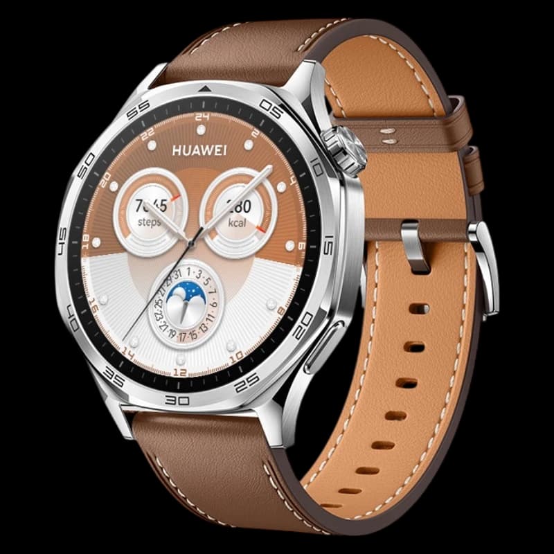 Huawei GT5 46 mm com Pulseira de Couro Castanha