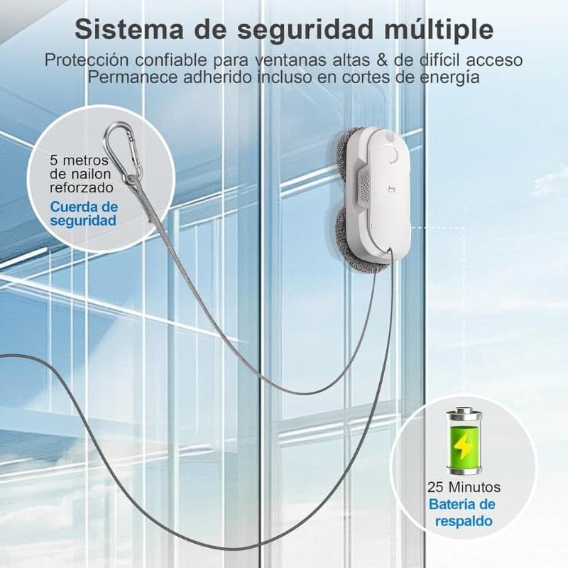 Hutt DDC56 - Robô limpador de vidros - sistema de segurança