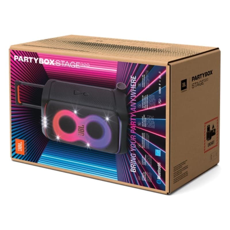 JBL PartyBox Stage 320 240 W Preto - Altifalante portátil para festas - embalagem