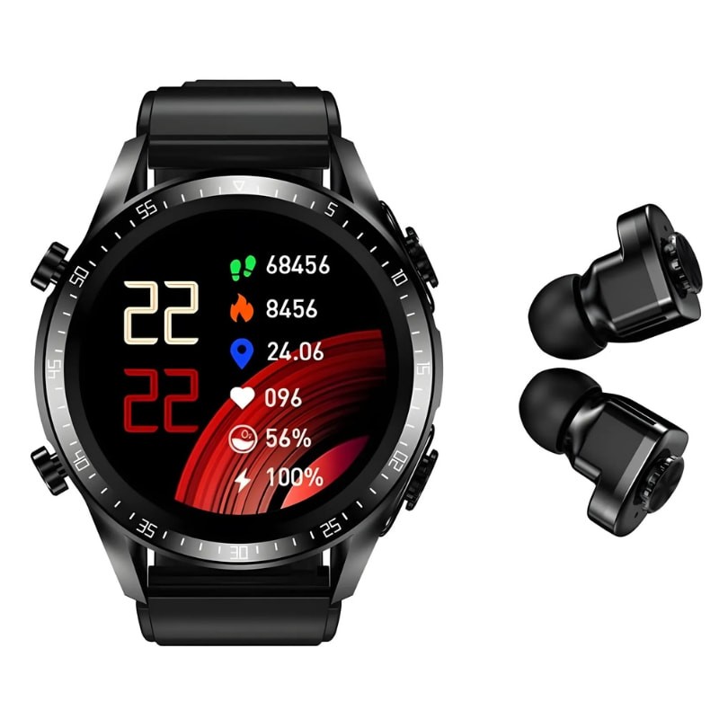 JM03 Preto com Correia de Silicone e Auscultadores TWS - Item