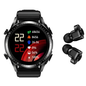 JM03 Preto com Correia de Silicone e Auscultadores TWS
