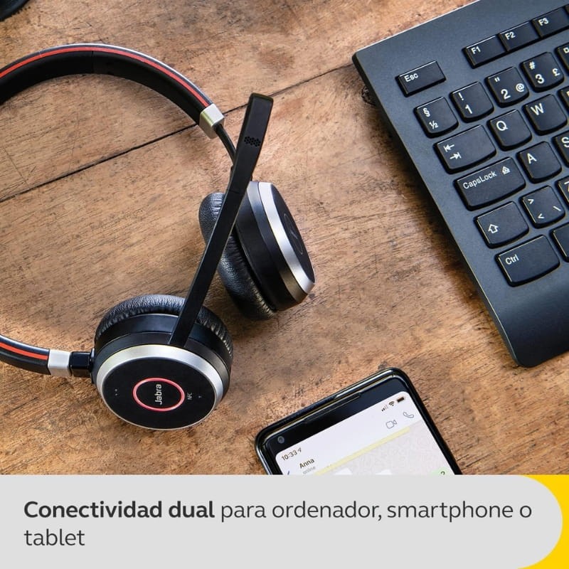 Jabra Evolve 65 SE MS Stereo Noir - Casque sans fil avec microphone - Ítem3