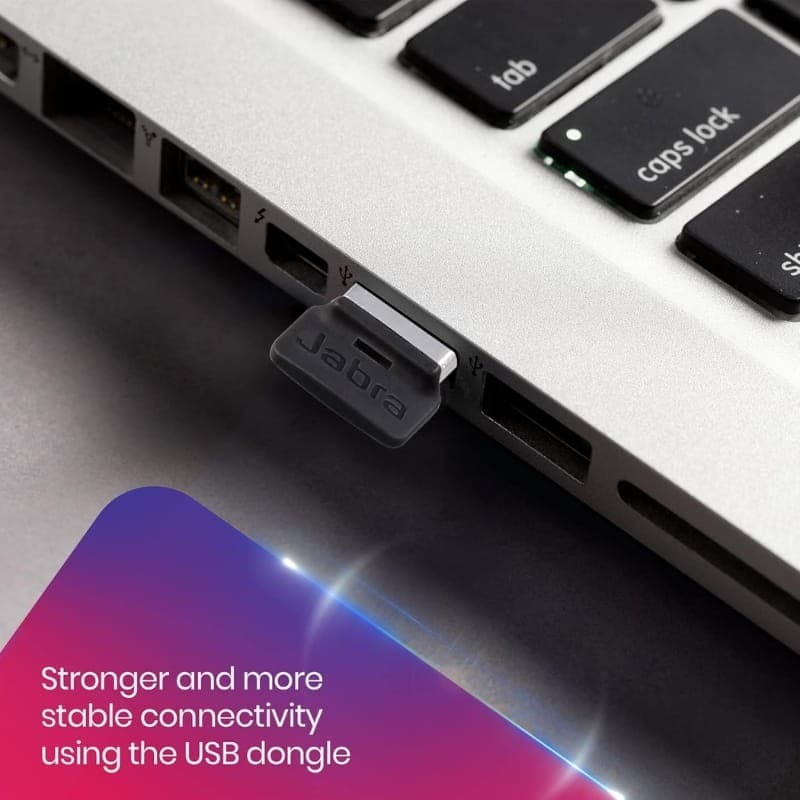 Jabra Evolve2 65 MS Stereo (USB-A) Negro - dongle USB-A