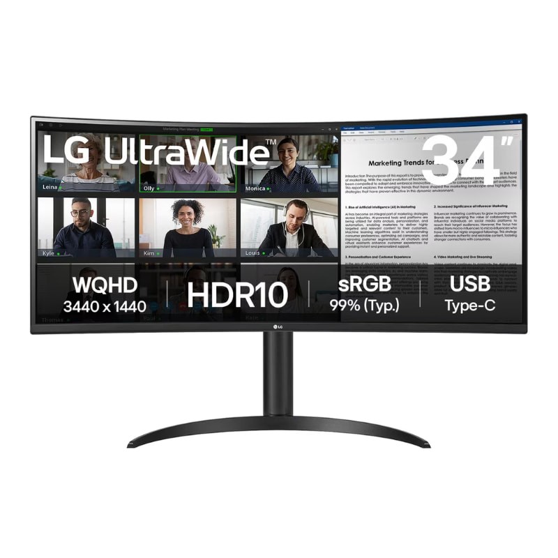 LG 34WR55QK-B 34 Pulgadas WQHD VA Curvo 100 Hz - Ítem