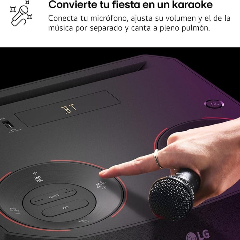 LG XBOOM RNC2 80W Karaoke Negro - Altavoz Bluetooth - Ítem7