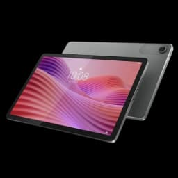 Lenovo Tab 10.1 cinzento com capa, ecrã WUXGA, molduras finas, câmara traseira destacada e acabamento metálico elegante; inclui 4GB RAM e 128GB WiFi
