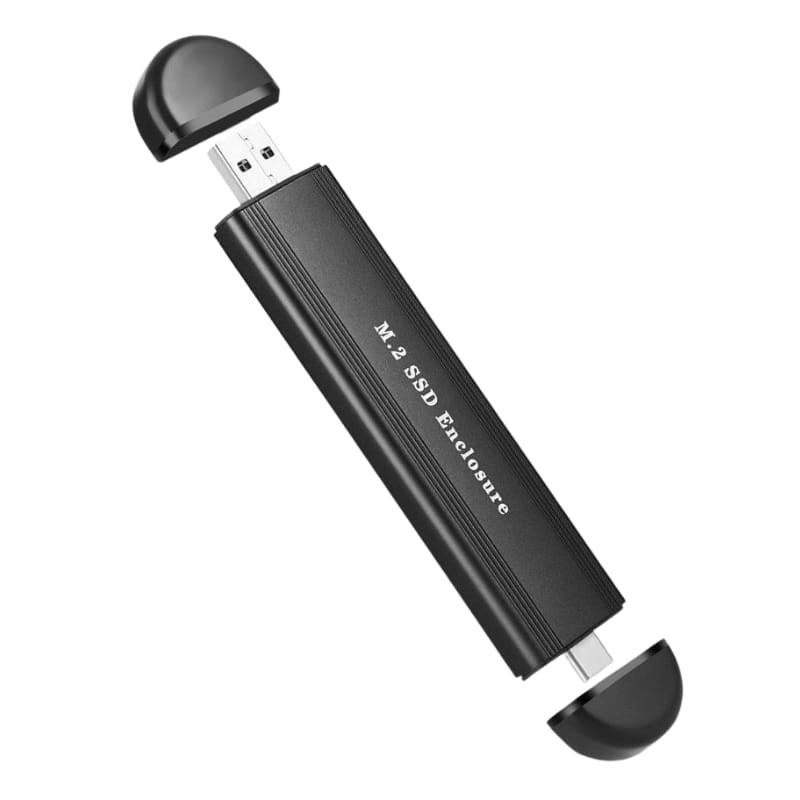 Caixa SSD M2 NVME/NGFF Dual SATA USB 3.1 Preto - Item